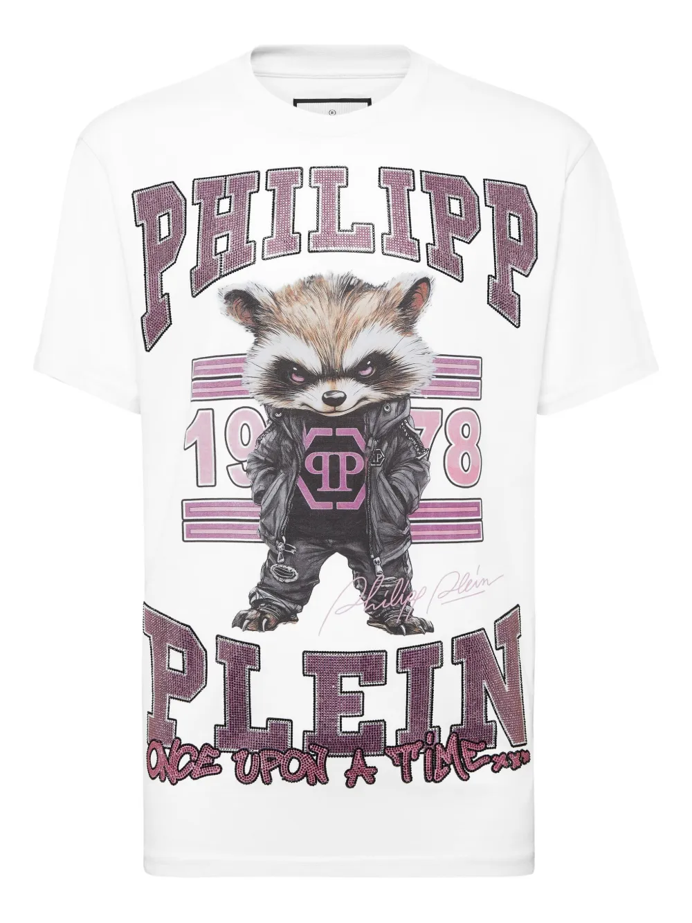 Philipp Plein playera con estampado de mapache y lentejuelas | blanco | Image 1