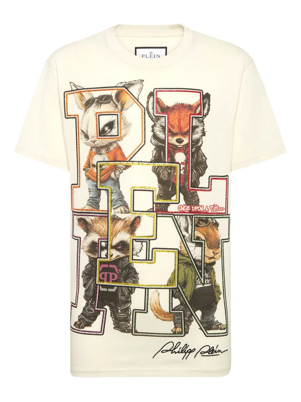 Philipp Plein College Animals T-shirt | Neutrals | Image 1