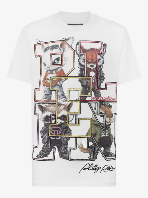 Philipp Plein футболка College Animals Outline