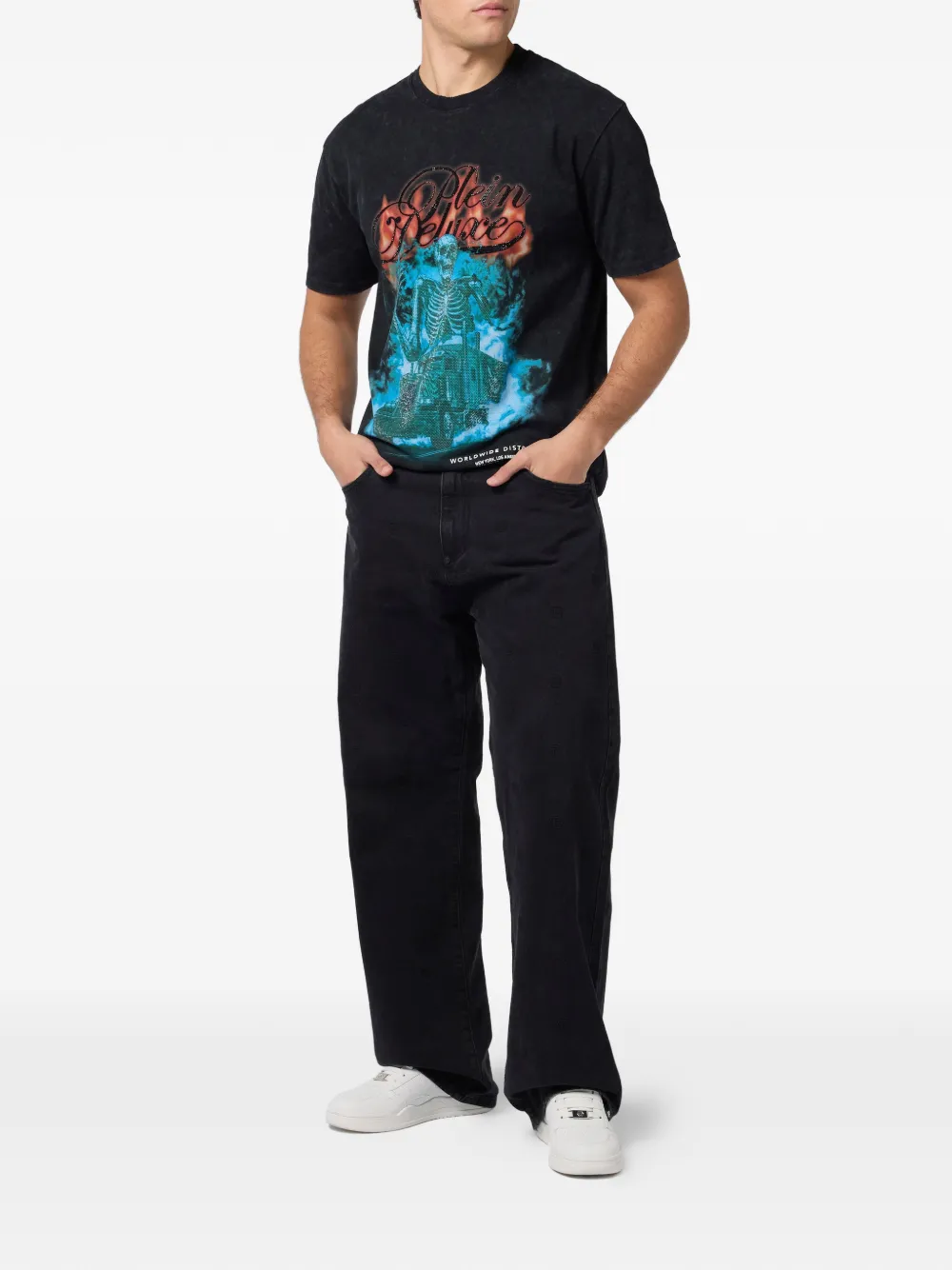 Philipp Plein round-neck graphic T-shirt - Zwart