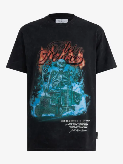 Philipp Plein playera con estampado gráfico