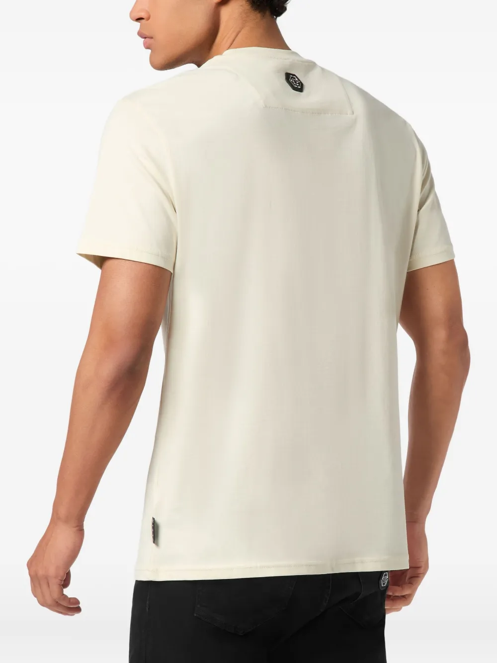 Philipp Plein Overhemd verfraaid met doodskop Beige