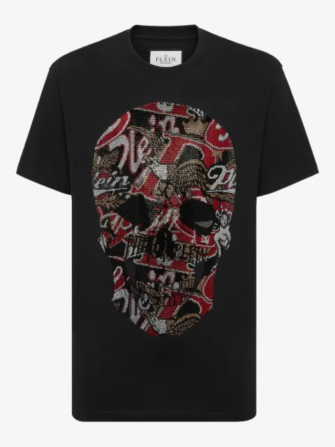 Philipp Plein футболка с декором Skull