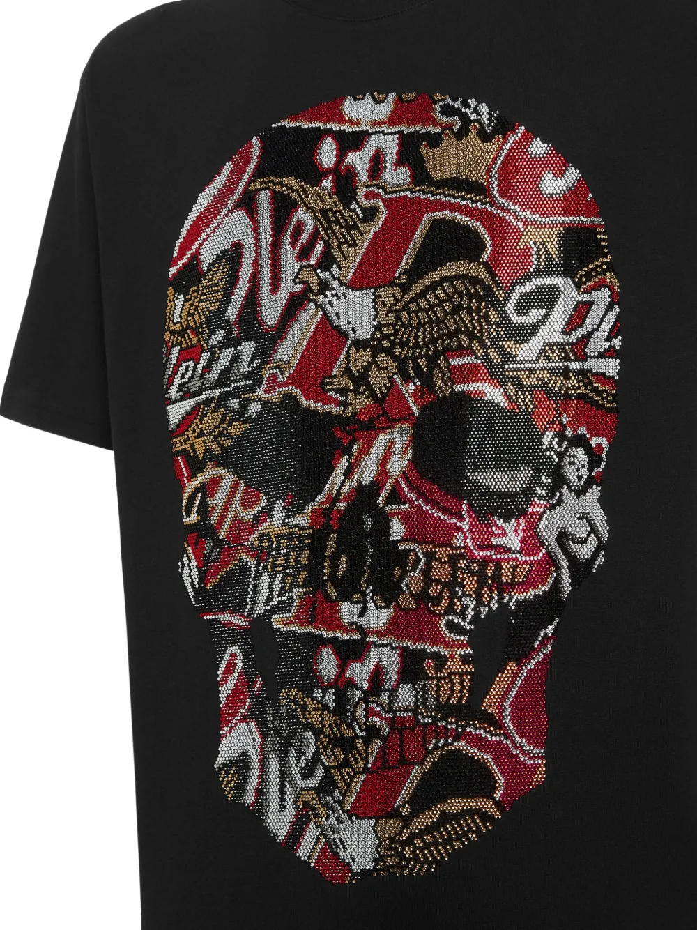 Philipp Plein T-shirt met doodskop Zwart