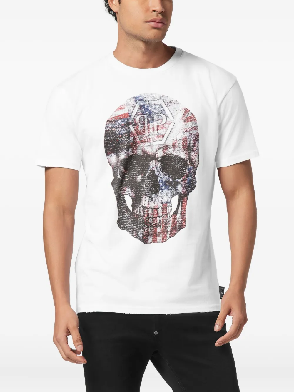 Philipp Plein Skull America T-shirt - Wit