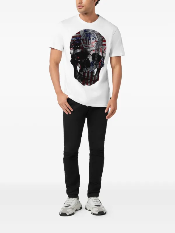 Philipp Plein skull-print T-shirt | White | FARFETCH ID