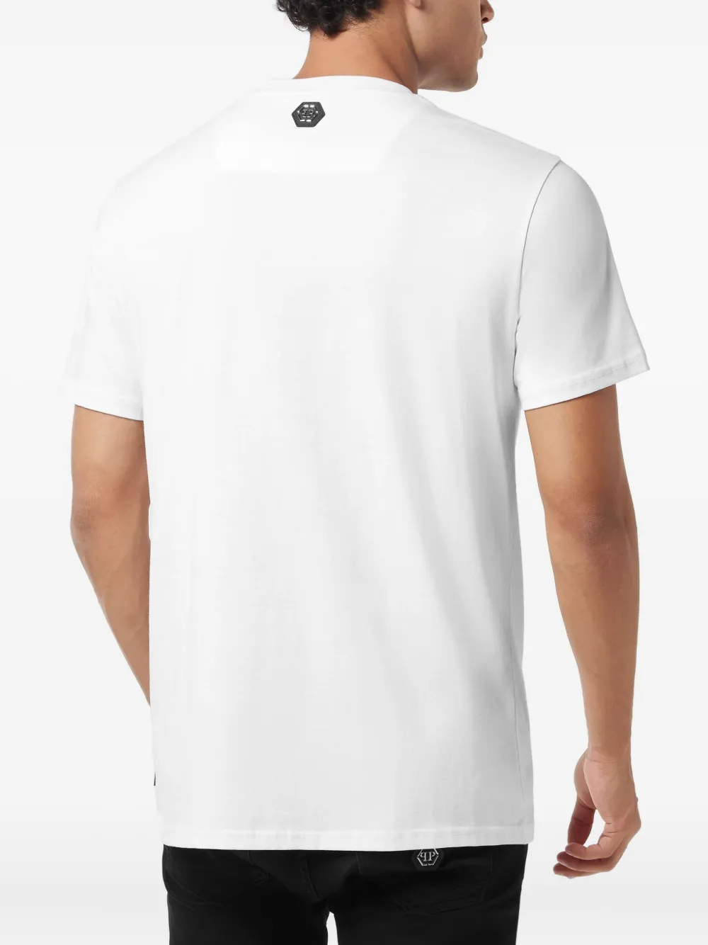 Philipp Plein T-shirt met doodskopprint Wit