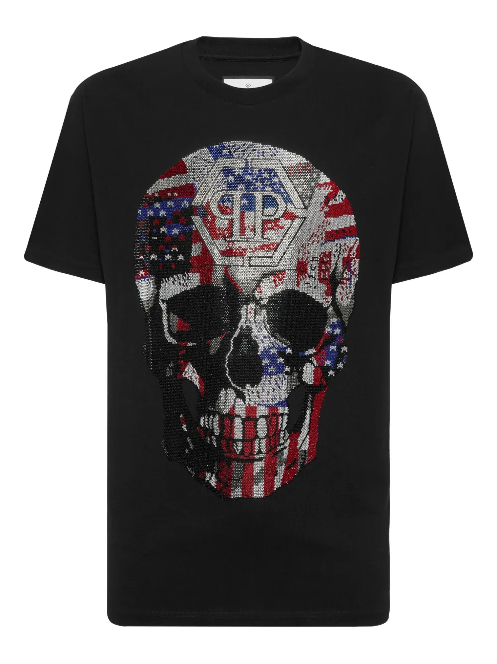 Full Volume By EMP T-Shirt Donna Nero-Rossa – Stampa Teschio, Larga, Scollo Rotondo, 95% Viscosa