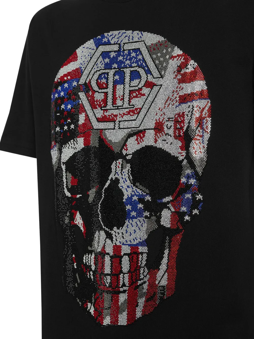 Philipp Plein T-shirt met doodskop Zwart