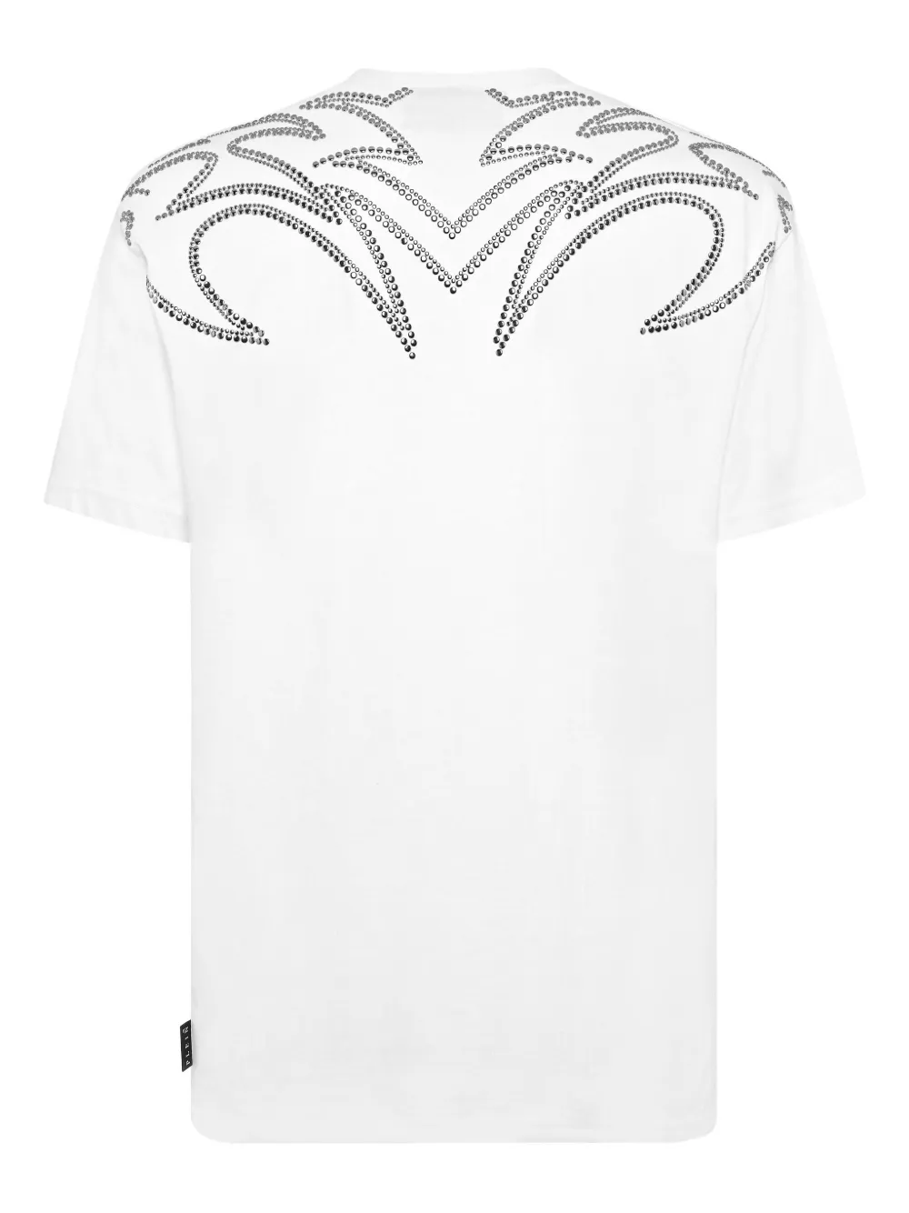 Philipp Plein T-shirt verfraaid met stras - Wit