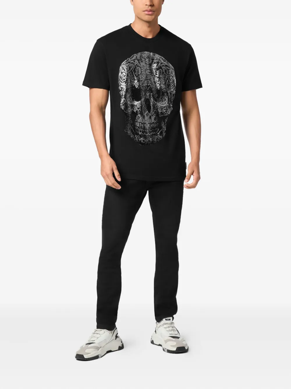 Philipp Plein Gothic Skull T-shirt - Zwart