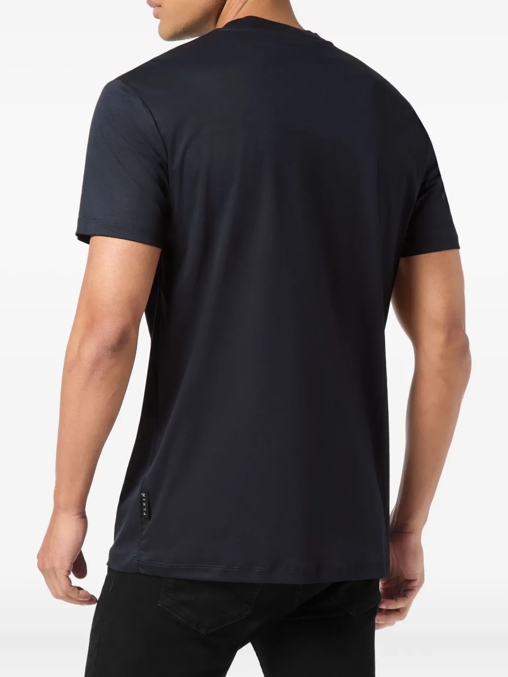 Philipp Plein Katoenen T-shirt met logopatch Blauw