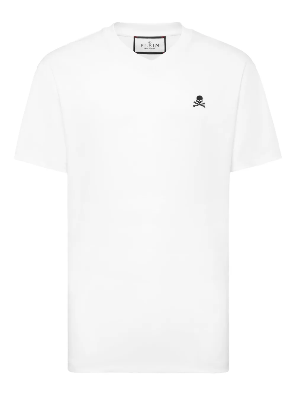 Philipp Plein T-Shirt mit Totenkopf-Stickerei - Weiß