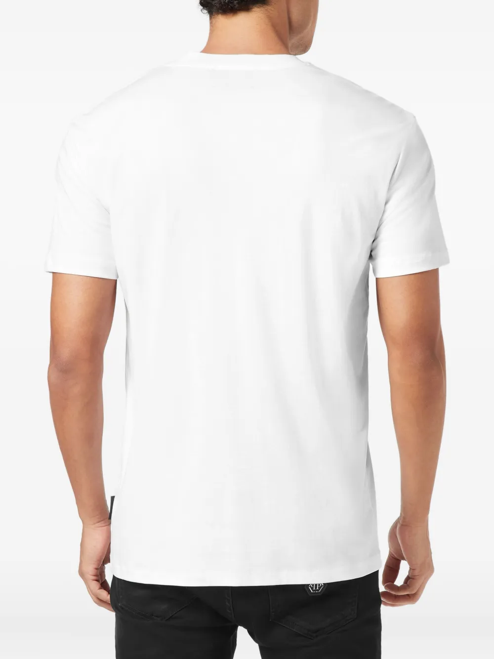 Philipp Plein T-shirt met geborduurde doodskop Wit