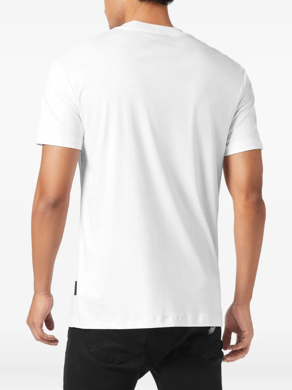 Philipp Plein T-shirt met geborduurde doodskop Wit