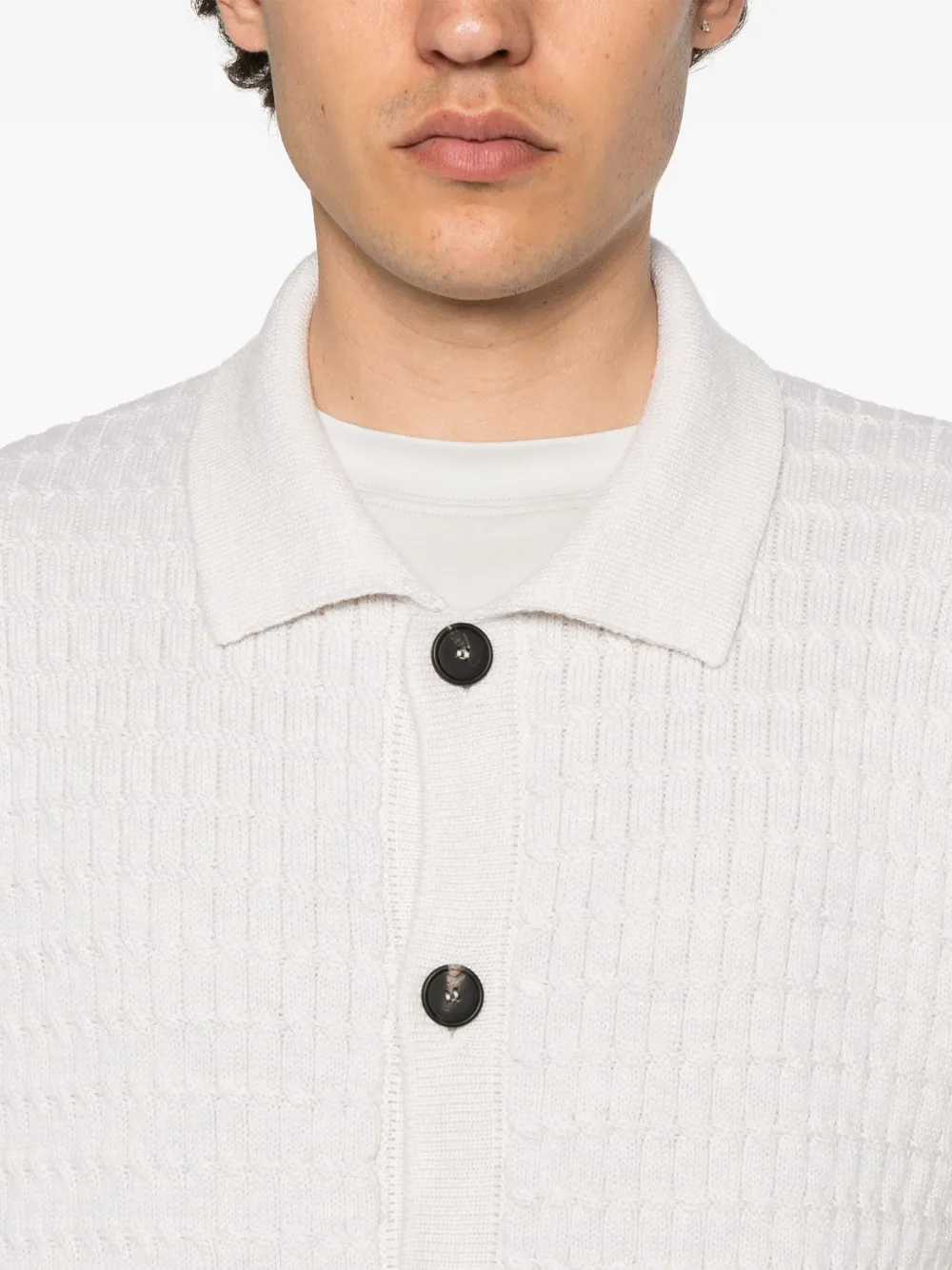 Tagliatore Vest van scheerwol Beige