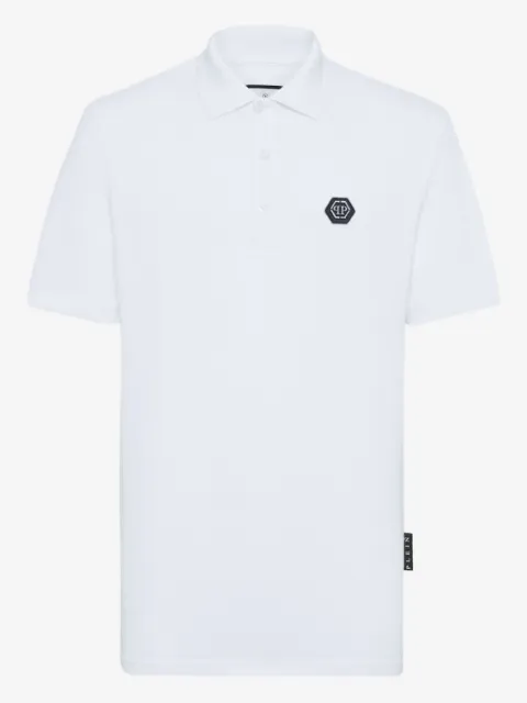 Philipp Plein polo con logo hexagonal