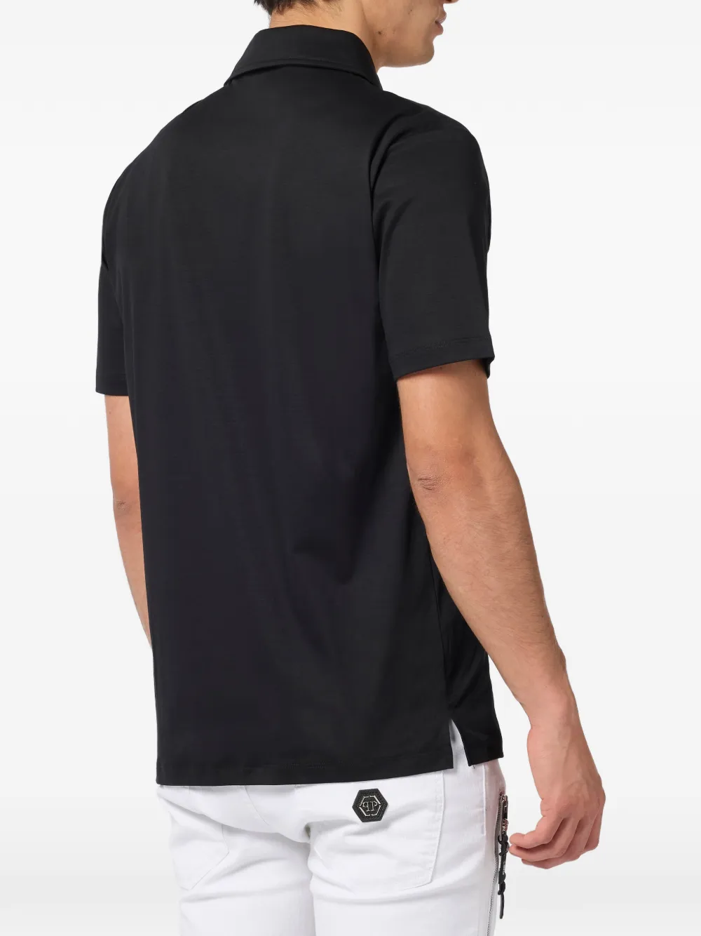 Philipp Plein Hexagon poloshirt Zwart