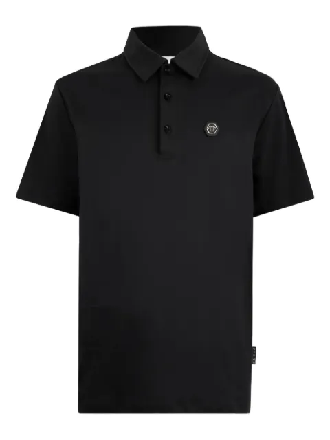 Philipp Plein polo à logo hexagone