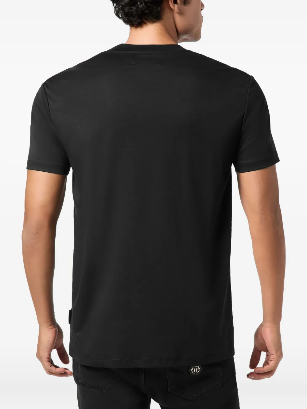 Philipp Plein T-shirt met V-hals Zwart