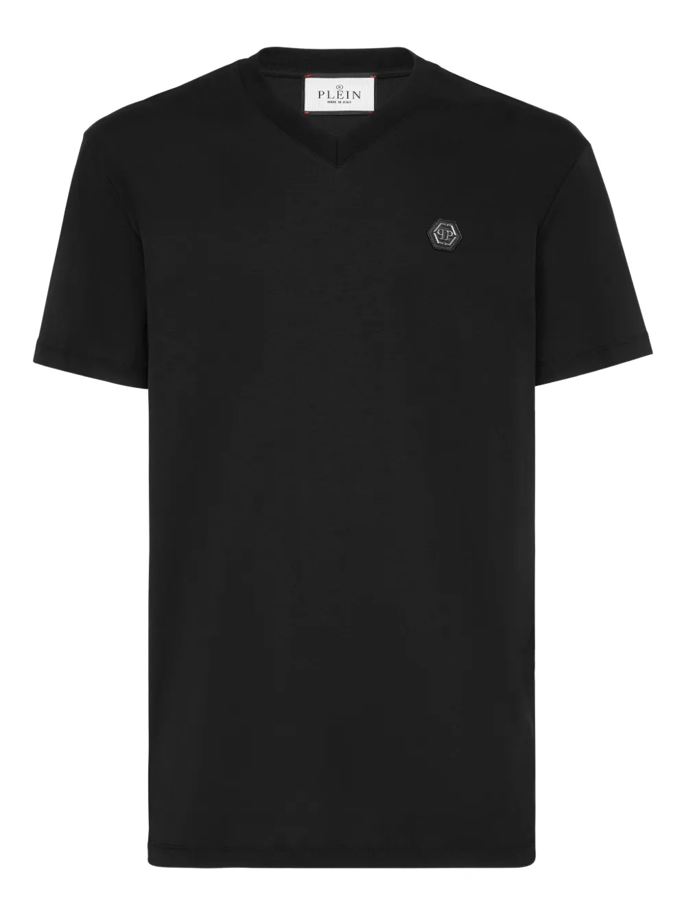 Philipp Plein playera con logo y cuello en V | negro | Image 1