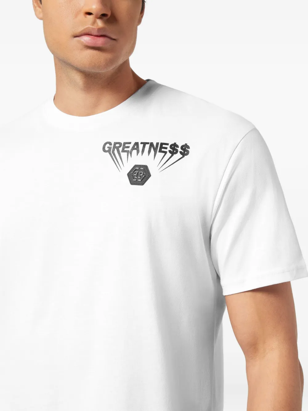 Philipp Plein T-shirt met logoplakkaat Wit