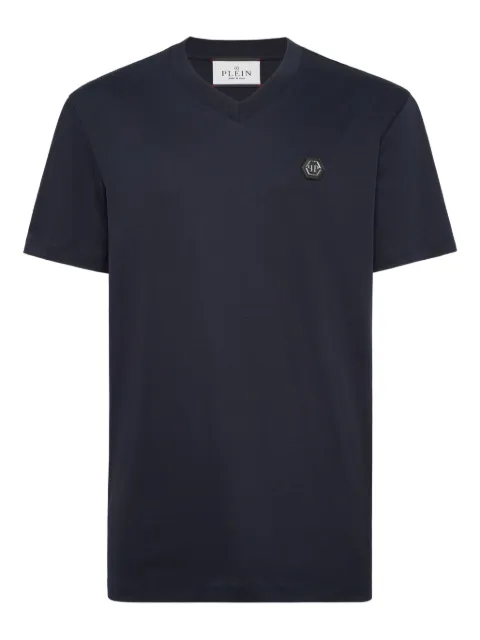 Philipp Plein logo-appliqué V-neck T-shirt