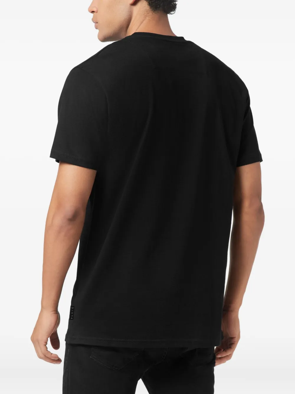 Philipp Plein T-shirt met ronde hals en logoplakkaat Zwart