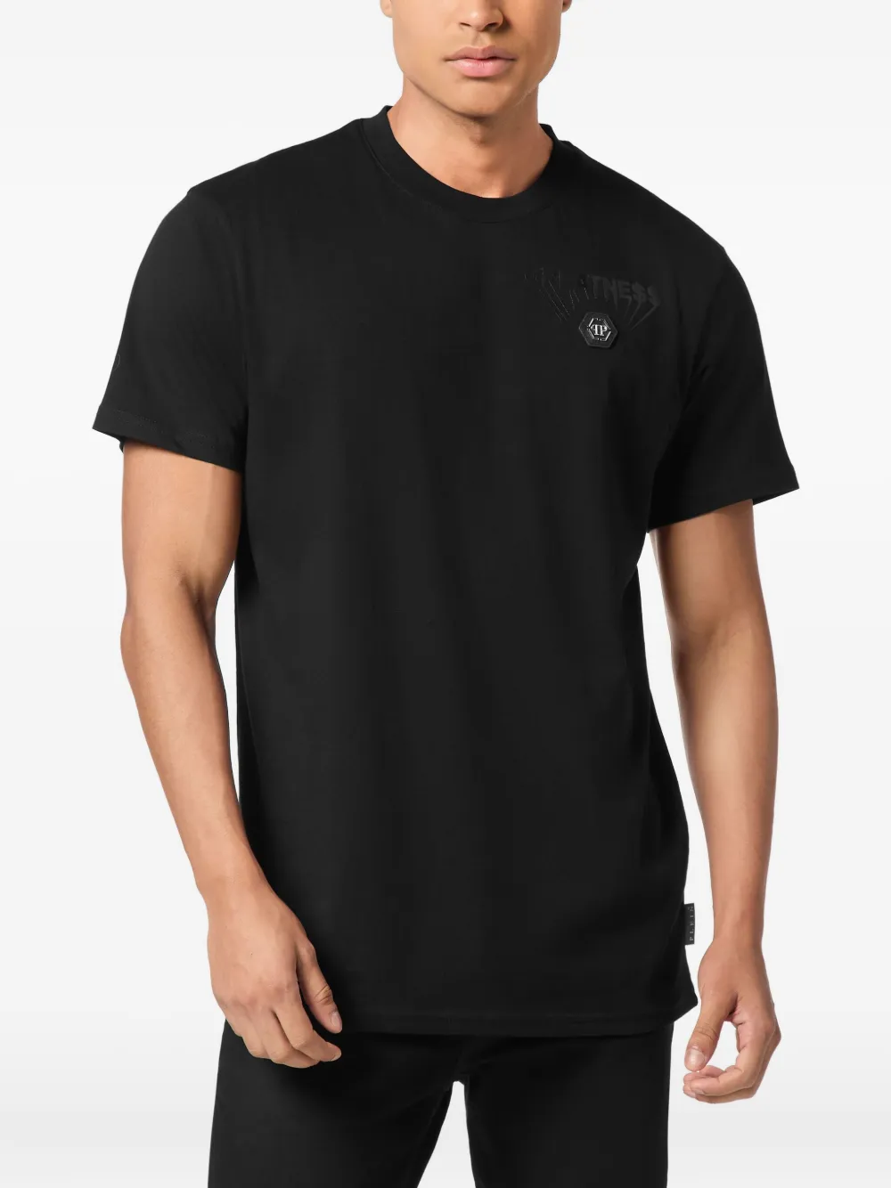 Philipp Plein T-shirt met logoprint - Zwart