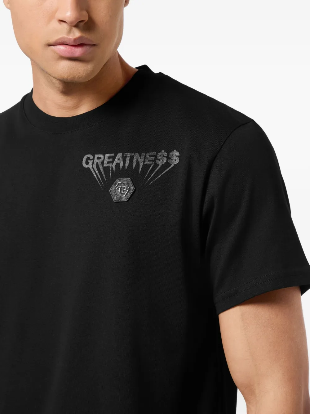 Philipp Plein T-shirt met logoprint Zwart