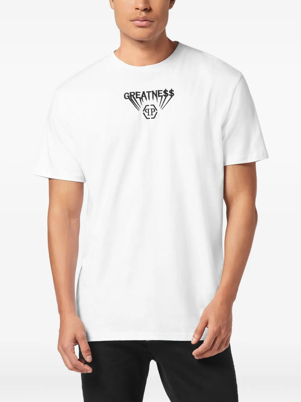Philipp Plein T-shirt met geborduurd logo - Wit