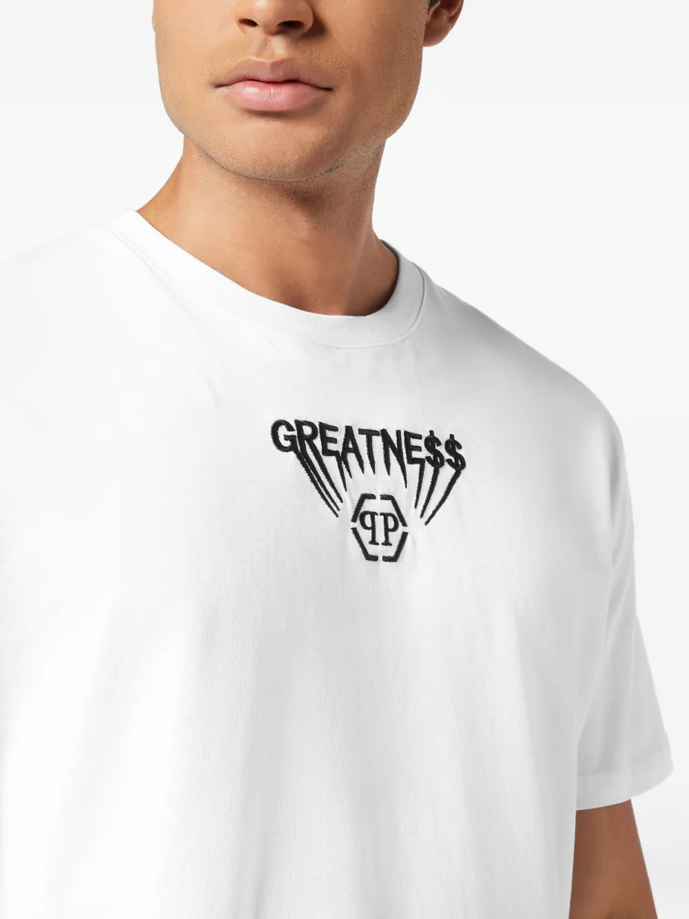 Philipp Plein T-shirt met geborduurd logo Wit