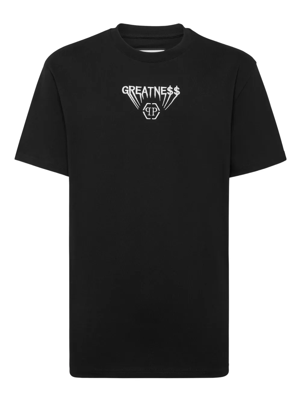Philipp Plein T-Shirt mit Logo-Stickerei - Schwarz
