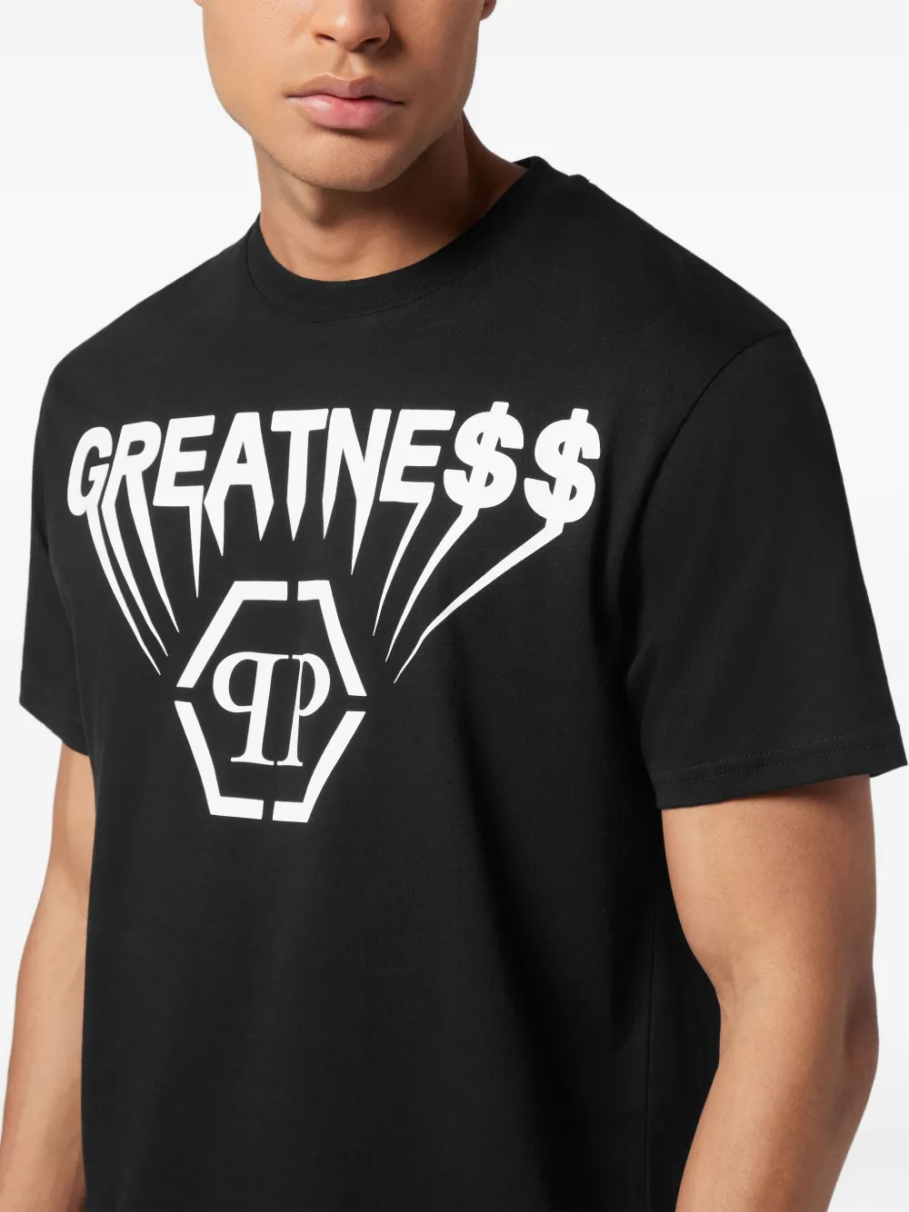 Philipp Plein T-shirt met logoprint Zwart