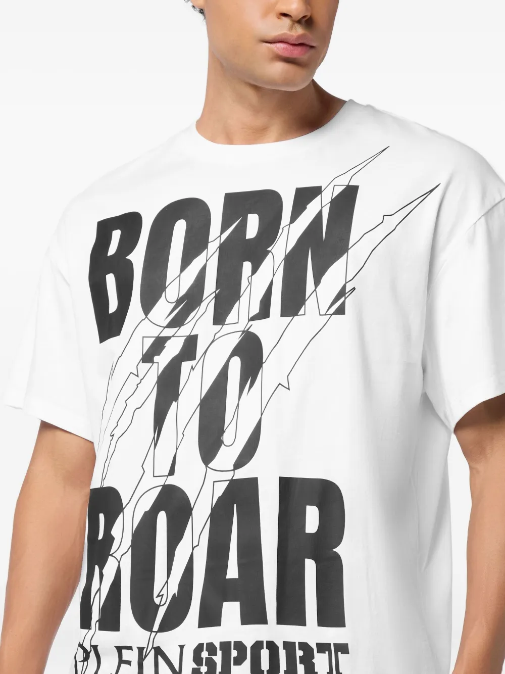 Plein Sport T-shirt met ronde hals en print Wit