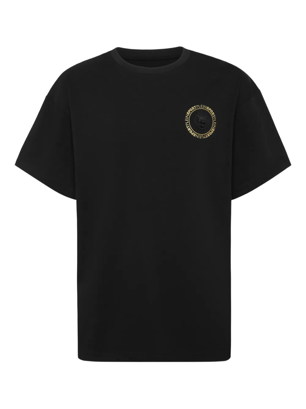 Plein Sport playera con placa circular | negro | Image 1