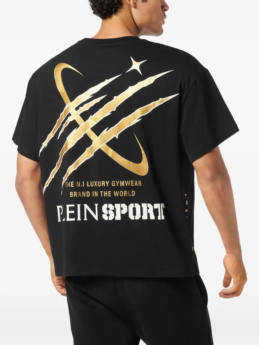 Plein Sport T-shirt met print Zwart
