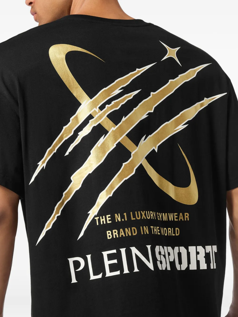 Plein Sport T-shirt met print Zwart