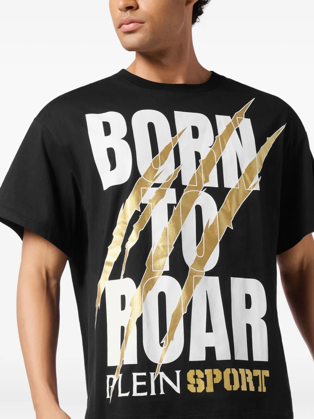 Plein Sport T-shirt met klauwprint Zwart