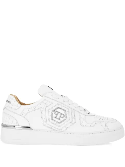 Philipp Plein crocodile-embossed logo trainers