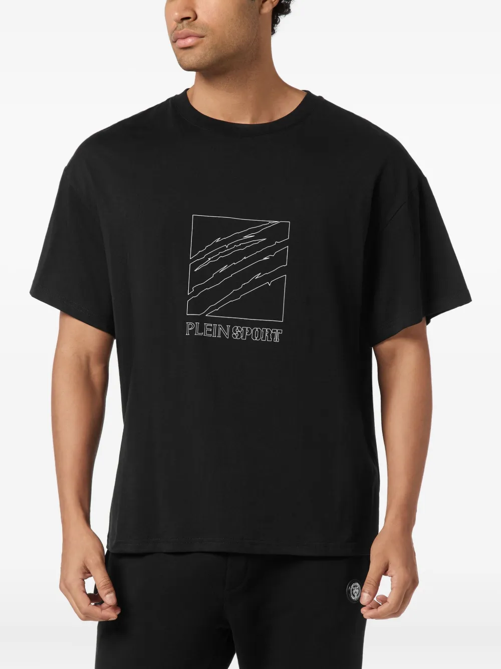 Plein Sport T-shirt met logo - Zwart