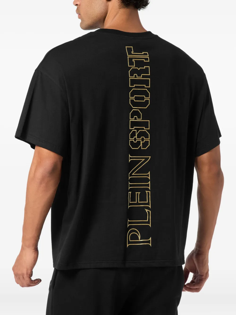 Plein Sport T-shirt met logo van krassen Zwart