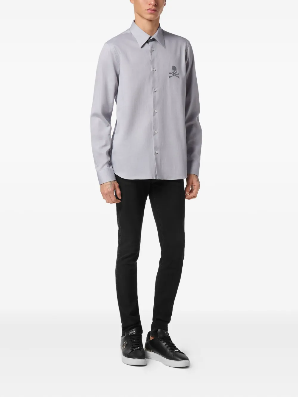 Philipp Plein Katoenen overhemd - Grijs