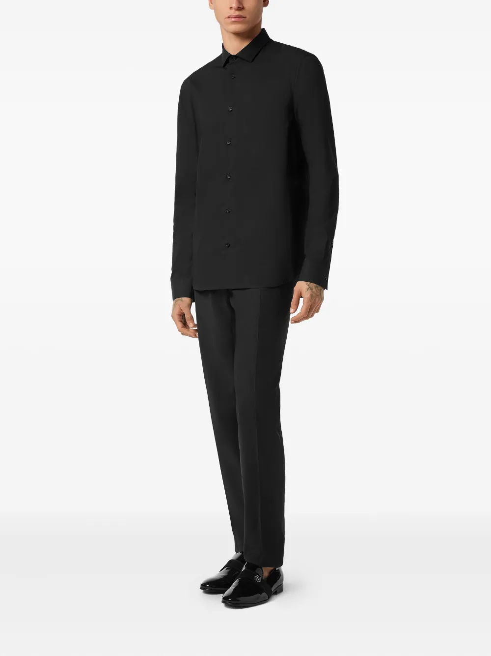 Philipp Plein bear-motif shirt - Zwart