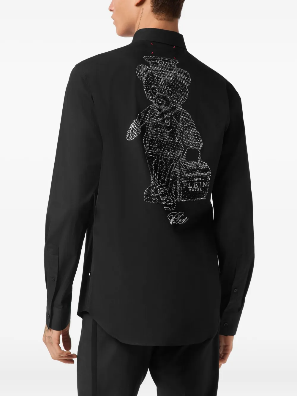 Philipp Plein Overhemd met beerpatroon Zwart