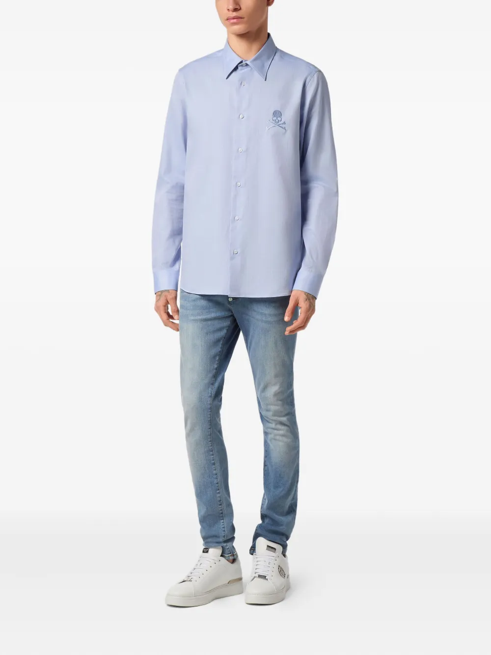 Philipp Plein Katoenen overhemd - Blauw
