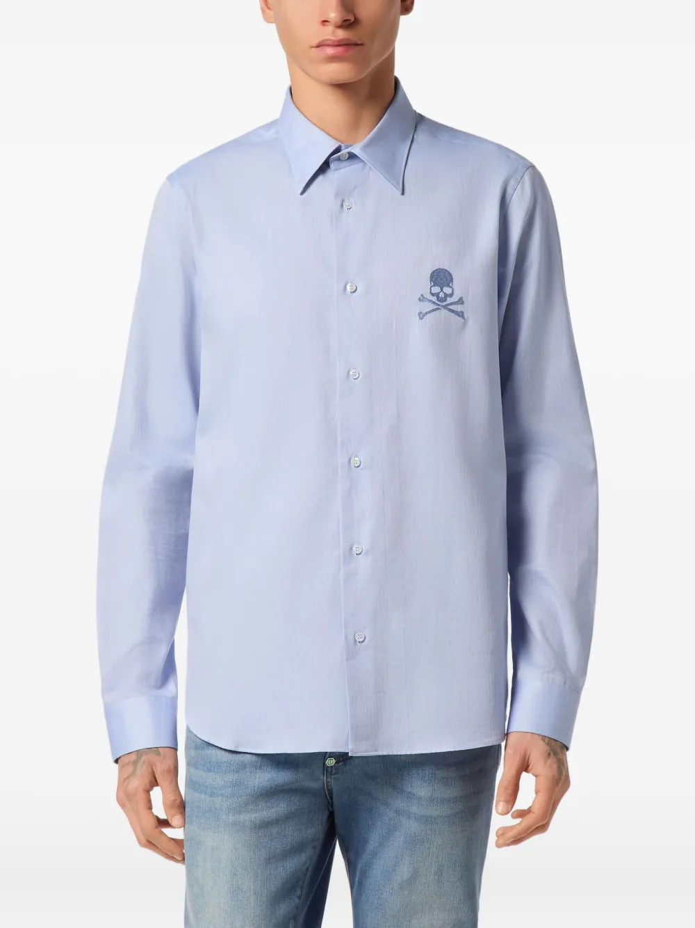 Philipp Plein Katoenen overhemd Blauw