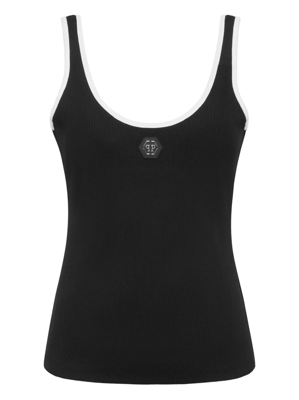Philipp Plein ribbed-knit tank top Zwart