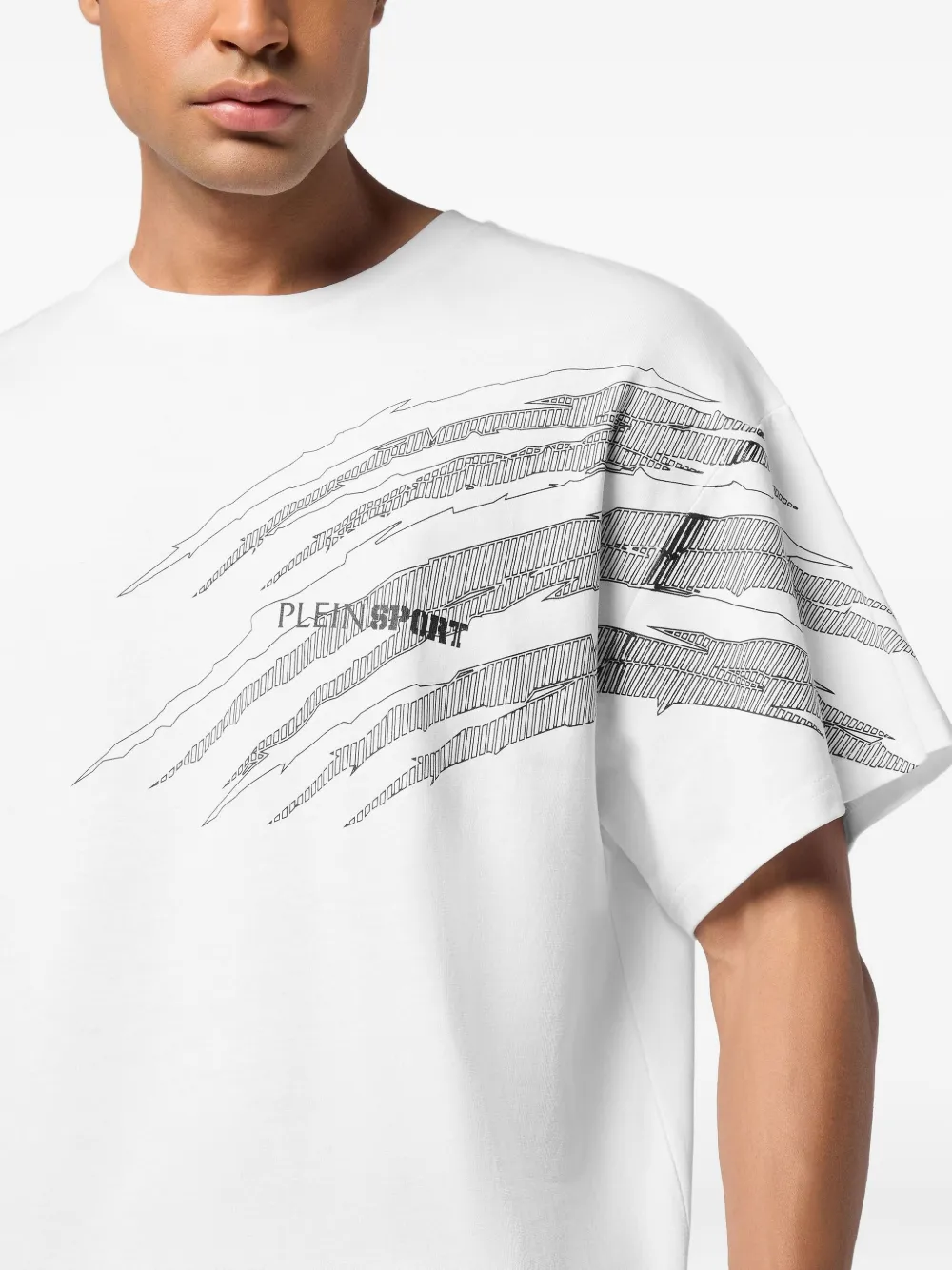 Plein Sport T-shirt met print Wit