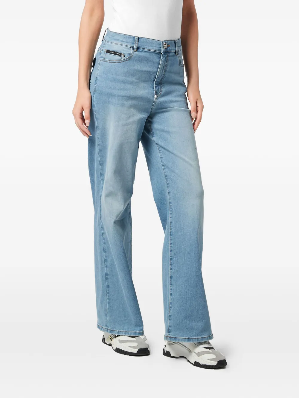 Philipp Plein Fatale jeans met logoplakkaat - Blauw